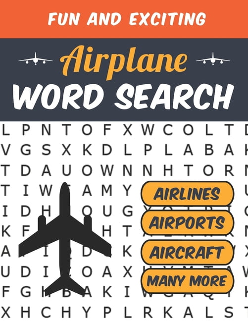 Airplane Word Search : Airline Pilot Gifts Aviation Themed Puzzles for ...