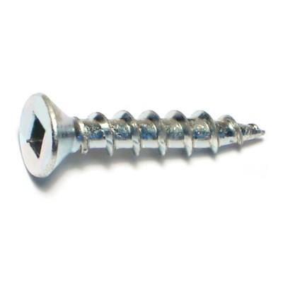 

#8 x 1 Zinc Plated Steel Square Drive Flat Head Sheet Metal Screws