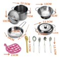 thumbnail image 5 of Kids Cooking Toy 12Pcs/Set Kids Pretend Play Cooking Stewpot Pan Spoon Mini Kitchen Cookware Toy, 5 of 5