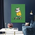 thumbnail image 5 of Kdxio Cool Skateboarding Bulldog Pattern Canvas Wall Art 12x16 Inches - Waterproof HD Print Solid Wood Frame for Living Room & Bathroom,Vertical, 5 of 8