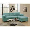 thumbnail image 2 of Polyfiber Linen Fabric Sectional Sofa In Blue, 2 of 2