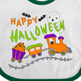 thumbnail image 4 of Inktastic Happy Halloween- train with pumpkins, bats, cat,and ghost Boys or Girls Baby Bib, 4 of 4