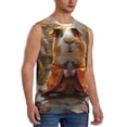 thumbnail image 2 of Kdxio Valley Meditating Guinea Pig for Men's Muscle T-shirt,Sleeveless for Workout Running Athletic Gym Lounge Casual, 2 of 5