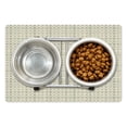 thumbnail image 1 of Abstract Pet Mat for Food and Water, Checkered Graphic with Grunge Line Design Squares, Non-Slip Rubber Mat for Dogs and Cats, 18" X 12", by Ambesonne, 1 of 2