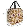 thumbnail image 3 of Chicken Nugget Pattern Lunch Bag Reusable Insulated Tote Box Leakproof Thermal Cooler For Office Work Shopping Picnic Camping Or Travel, 3 of 7