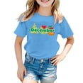 thumbnail image 1 of Icvfdpl Hauts Athlétiques pour Filles, T-Shirt à Manches Courtes Col Rond avec Imprimés Mensuels Doux 1-2 Ans, 1 of 4