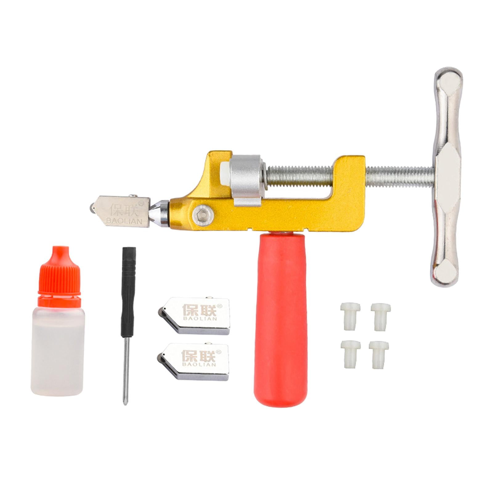  Glass Cutters 2-22mm- Glass Cutter Tool for Thick Glass Tiles  Mirror Mosaic Cutting, Glass Cutting Tool with Aotomatic Oil Feed and  Replaceable 3 Carbide Cutting Heads : Arts, Crafts & Sewing