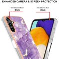 thumbnail image 4 of Compatible with Samsung Galaxy A54 5G Case, Galaxy A54 5G Case Ultra Slim Marble Luxury Glossy Rubber Durable Shockproof Protective Phone Case for Samsung Galaxy A54 5G Marble Purple YBT, 4 of 10