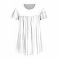 thumbnail image 4 of Blouses pour Femmes T-shirt Imprimé pour Femmes Blouse à Manches 3/4 Col Rond Hauts Décontractés, 4 of 9