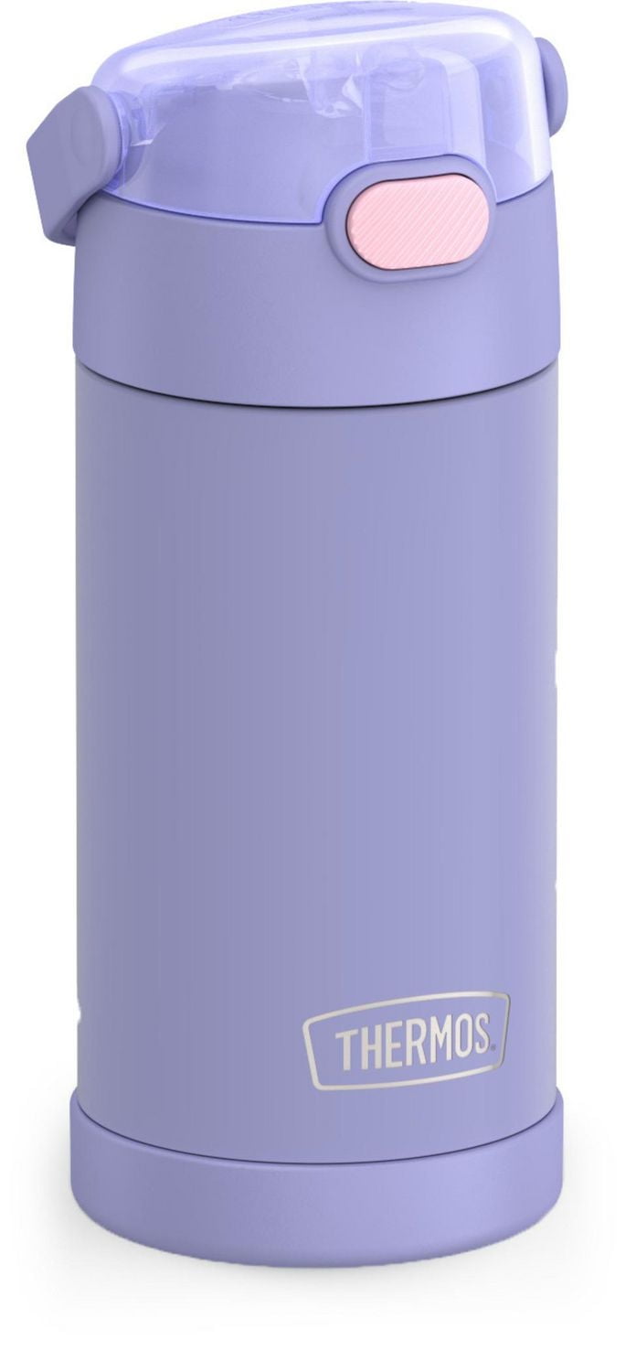 Thermos Kids Vacuum Insulated Funtainer Water Bottle with Flip Up Straw, 355ml, Lavender, ,12 OZ Bottle