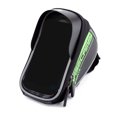 thumbnail image 3 of Soidarity Bolsa de almacenamiento frontal para bicicleta de montaña, bolsa de almacenamiento frontal para manillar de bicicleta, teléfono, pantalla Ciclismo verde Soidarity OD0570-02, 3 of 6