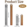 thumbnail image 3 of Stainless Steel Cork Back Metal Ruler, 6 Inch 12 Inch Straight Edge Cork Base Rulers, Metal Ruler Cork Backed, 3 of 8