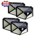 thumbnail image 2 of Lámpara de pared solar de 114 LED, lámpara solar luminosa de cuatro lados para patio, lámpara de exterior impermeable con inducción humana, 2 of 5