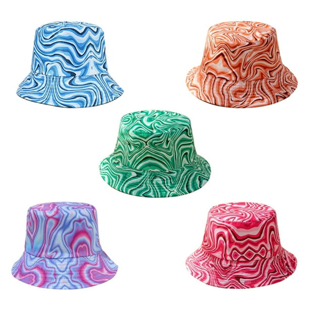 Aligament Bucket Hats For Women Double Sided Fisherman Hat Men And Summer Travel Sun Visor Tie Dye Travel Hat Size One Size Blue One Size