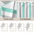 thumbnail image 5 of Swag Valance Curtains for Windows, Aqua Stripe Light Filtering Kitchen Curtains with Rod Pocket, Geometric Grey White Vertical Striped Window Treatment Valances for Living Room, 36x45 - 2 PCS, 5 of 9
