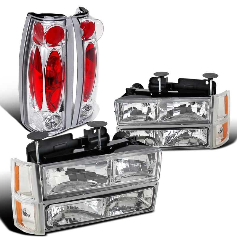 SpecD Tuning For 19941998 Gmc Sierra 1500/2500/3500 Chrome Headlights