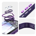 thumbnail image 3 of Compatible with iPhone 16 Plus Case, [Military Grade Drop Tested][Camera Lens Protection][Built in Kickstand] Translucent Tempered Glass Slim Back Soft Edge Magnetic Cover,Darkpurple, 3 of 8