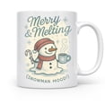thumbnail image 2 of Cozy Winter Charm 11 oz Coffee Mug - Hand-Drawn Snowman Watercolor Art White Ceramic Gift, 2 of 6