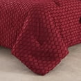 thumbnail image 7 of JML Tufted King Comforter Set 3 Pieces, Jacquard Boho Tufts Bedding Set - All Season Duvet and 2 Pillow Shams Bed Sets, Burgundy, 7 of 7