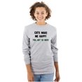 thumbnail image 3 of Cats Make Me Happy You Not So Much Long Sleeve TShirt Men Women Brisco Brands M, 3 of 6