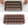 thumbnail image 4 of Non-Stick High Carbon Steel Brownie Baking Tray with 18 Grid Separator for Kitchen Dessert Shop, 4 of 9