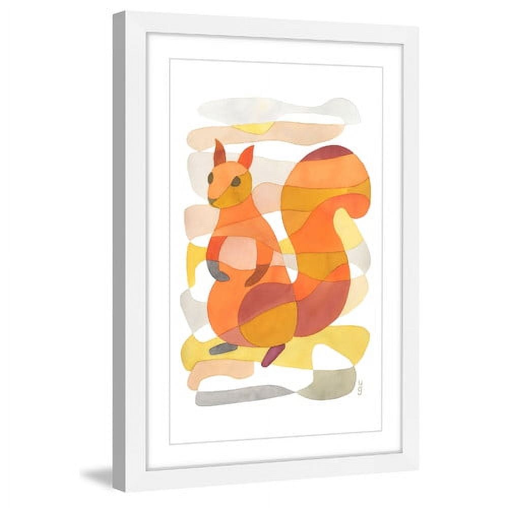 Marmont Hill "Squirrel" by Yolanta Gawlik Painting Print on White Wood