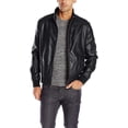 thumbnail image 1 of Chaqueta Tommy Hilfiger de piel sintética tipo bomber cortavientos, color negro, 1 of 3