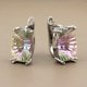 thumbnail image 1 of Pendientes de oro rosa de color cristal brillante exquisitos de lujo europeos y americanos para mujer, 1 of 6
