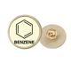 thumbnail image 1 of Broche de oro metálico circular, 1 of 3