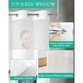 thumbnail image 4 of No Hook Shower Curtain with Snap in Liner, Abstract Purple and Pink Tulip Ray White Hotel Shower Curtains for Bathroom, Washable Shower Curtain Liner Set with Mesh Top Window, 72"x84", 4 of 6