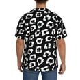 thumbnail image 3 of KLL Black Leopard Print Men's Shirt Short Sleeve Button Down Summer Cuba Beach Shirts- Small, 3 of 5