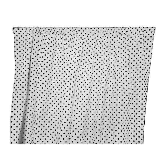 Cotton Curtain Polka Dots Print 58 Inch Wide / Small Dots Black on White