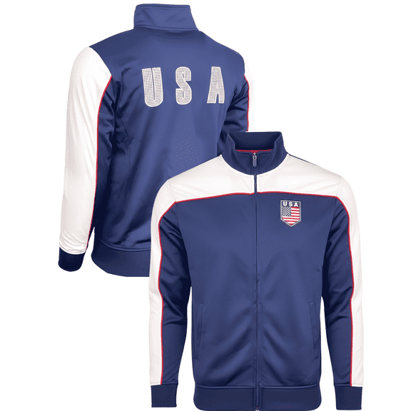 Just 4 Kicks Boys & Men's USA Flag Track Jacket, 100% Polyester, YS-XL