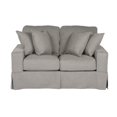 thumbnail image 1 of Sunset Trading Americana Loveseat Slipcover Set Peyton Slate, 1 of 1