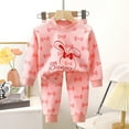 thumbnail image 2 of Gibobby Kids Unisex 2-Piece Pajamas Soft Comfy Breathable Long-Sleeve Sleepwear, Cute CartoonBunny Print Winter Warm Jammies,Pink,4-5 Years, 2 of 5