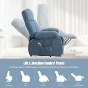 JONPONY Power Lift Recliner Chair Recliners for Elderly with Heat and Massage Recliner Chair for Living Room with Infinite Position and Side Pocket,USB Charge Port,Blue