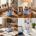 thumbnail image 7 of Swivel Desk Organizer, Rotating Stationery Caddy, Multi-Slot Pen Holder, Office Pencil Organizer, 360° Rotating Utility Cup, Desktop Storage Tower, Compartmentalized Pen Container, 7 of 7