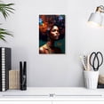 thumbnail image 3 of Elephant Stock Ethnic Girl With Floral Hair Wall Art - Vertical Canvas Wall Art - Living Room Wall Decor - People Canvas - Orange And Teal Decor - 8" x 12", 3 of 8
