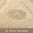 thumbnail image 5 of Vaukki Geometric Bathroom Rug Set of 3 Microfiber Soft Absorbent Non Slip Bath Rugs for Bathroom，(18"x26"+20"x47"+20"x24"，Beige), 5 of 9