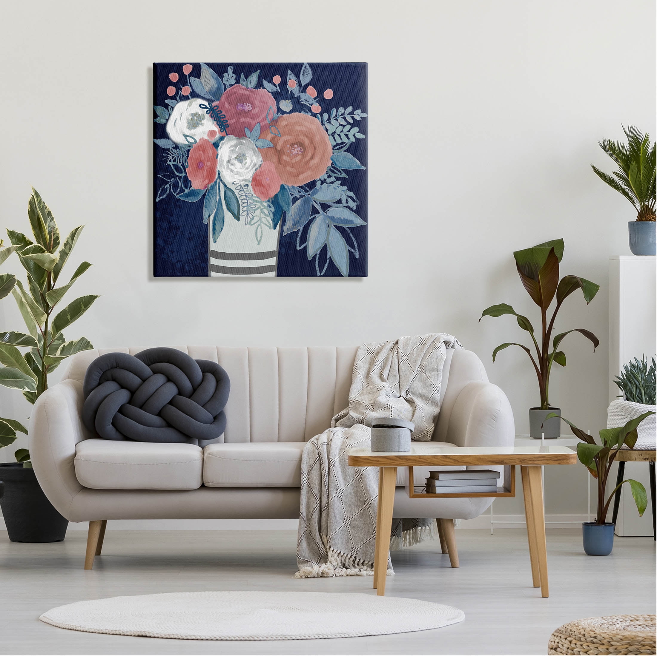 Stupell Industries Contemporary Flower Blossoms Vase Graphic Art Gallery Wrapped Canvas Print Wall Art, Design by Boho Studio