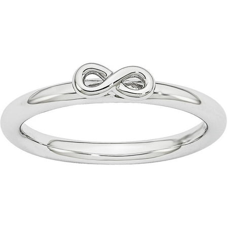 Stackable Expressions Sterling Silver Rhodium Infinity Symbol Ring