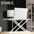 thumbnail image 4 of VIVO White 24" Single Top Ergonomic Scissors Lift Keyboard and Mouse Riser, 4 of 9