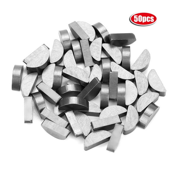 FYBTO 50Pcs 45# Steel Semicircle Bond Woodruff Key Kit Accessories 22*9*6mm-090601