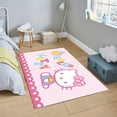 thumbnail image 3 of LaModaHome Non-Slip Rug Hello Kitty Kawaii Rug: Anime-Inspired Washable Mat Child Stain Resistant Living Room Kitchen Carpet - Size: 6,6X5,3ft(200X160cm), 3 of 5