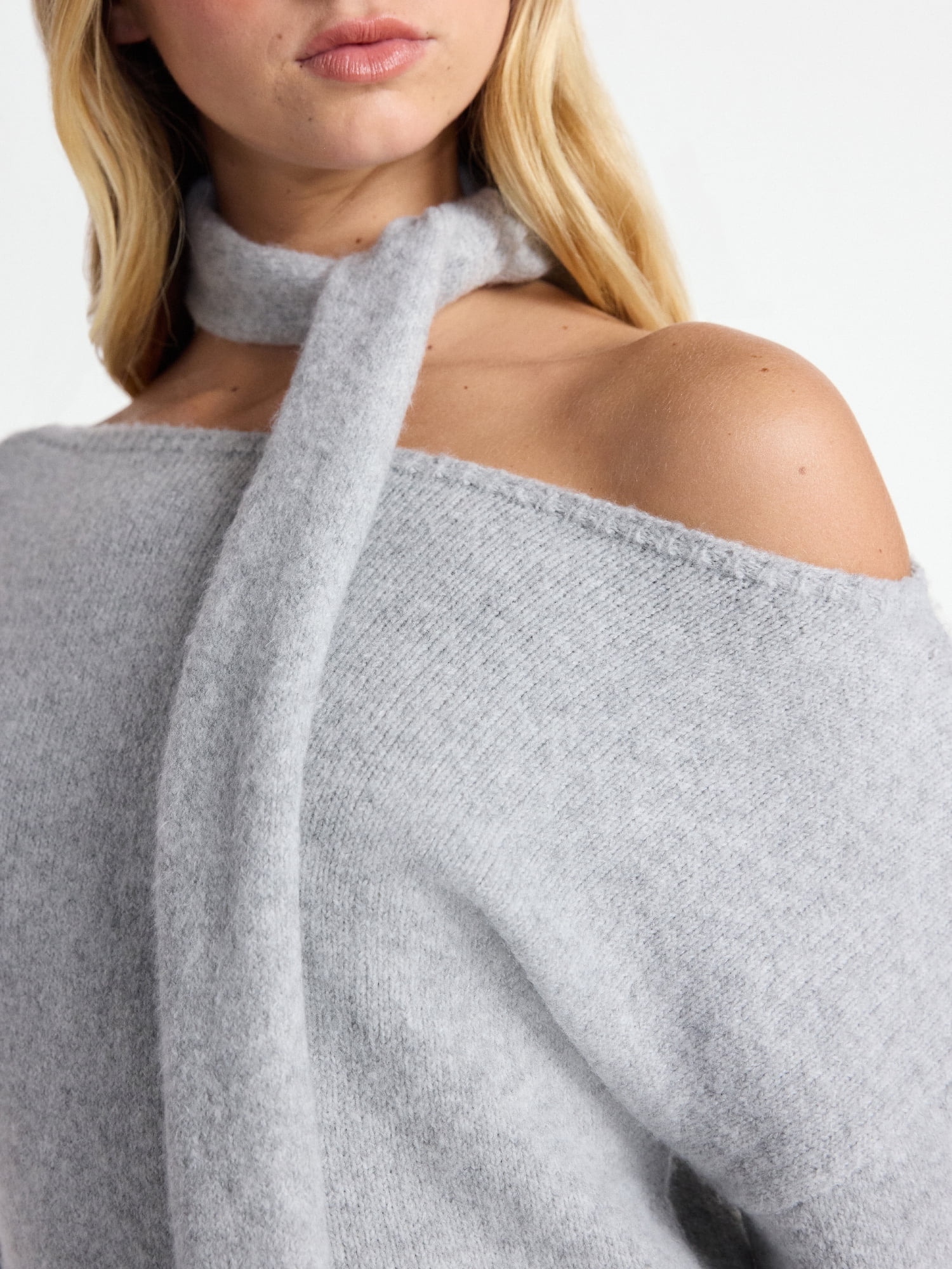 No Boundaries Scarf Sweater, Midweight, 2-Piece, Women’s