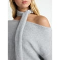 thumbnail image 4 of No Boundaries Scarf Sweater, Midweight, 2-Piece, Women’s, 4 of 5