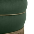 thumbnail image 5 of Lakka Green Velvet Ottoman, 5 of 7