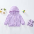 thumbnail image 5 of Curuila Child Girls Sun Jacket Long Sleeve Solid Color Hooded Zip Up Coat For Girls Summer Lightweight Comfortable Outerwear Size 6-7 Years, 5 of 9