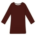 thumbnail image 5 of Zpanxa Womens Summer Dresses Plus Size Casual Short Sleeve Round Neck T Shirt Dresses Solid Color Loose Tuinc Tops Basic Dress Vacation Beach Dresses, 5 of 7