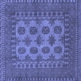 thumbnail image 1 of Ahgly Company Indoor Square Southwestern Blue Country Area Rugs, 3' Square, 1 of 4
